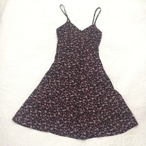 Button Front Floral Dress